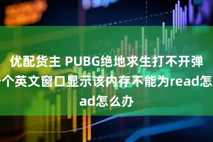 优配货主 PUBG绝地求生打不开弹出一个英文窗口显示该内存不能为read怎么办
