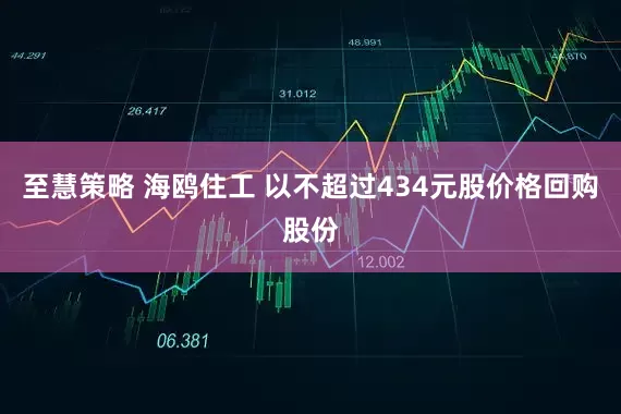 至慧策略 海鸥住工 以不超过434元股价格回购股份